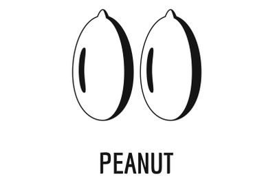 Peanut icon, simple style