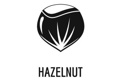 Hazelnut icon, simple style