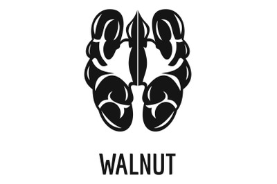 Walnut icon, simple style