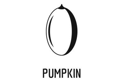 Pumpkin seed icon, simple style