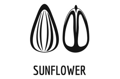 Sunflower seed icon, simple style