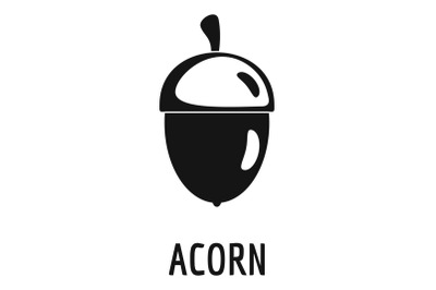 Acorn icon, simple style