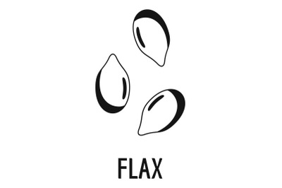 Flax icon, simple style