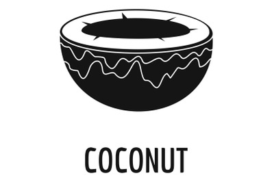 Coconut icon, simple style