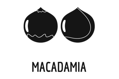 Macadamia icon, simple style