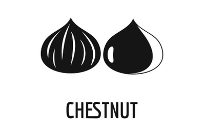 Chestnut icon, simple style