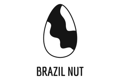 Brazil nut icon, simple style