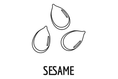 Sesame icon, outline style