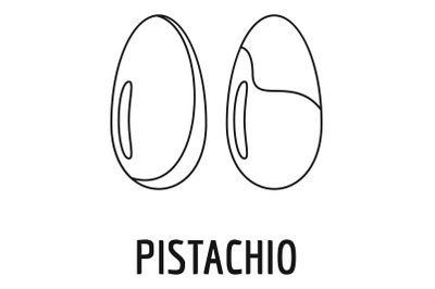 Pistachio icon, outline style