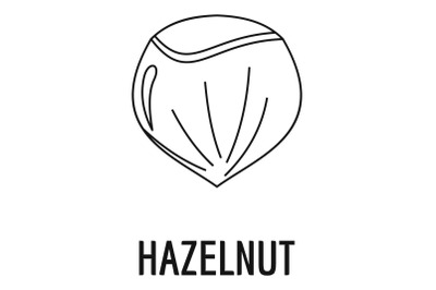 Hazelnut icon, outline style