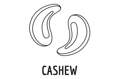 Cashew icon, outline style