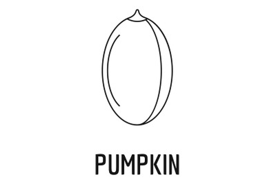 Pumpkin seed icon, outline style