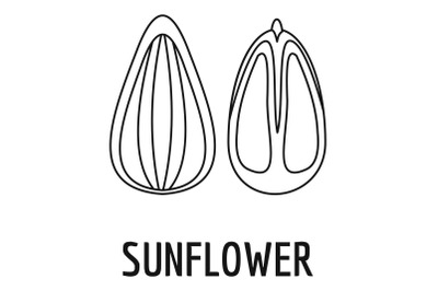 Sunflower seed icon, outline style