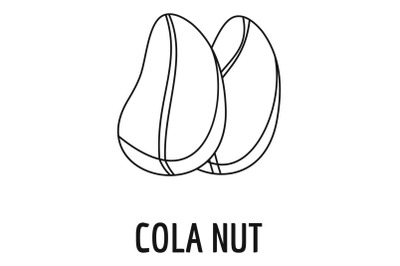 Cola nut icon, outline style