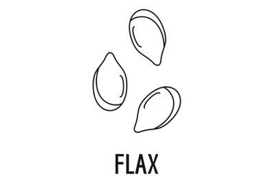 Flax icon, outline style