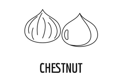 Chestnut icon, outline style