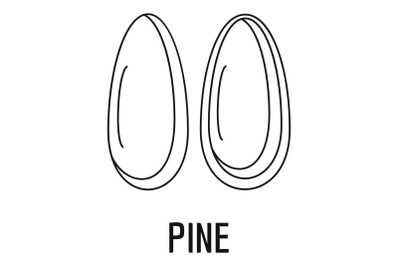 Pine icon, outline style