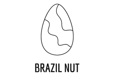 Brazil nut icon, outline style