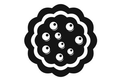 Sweet creme biscuit icon, simple style