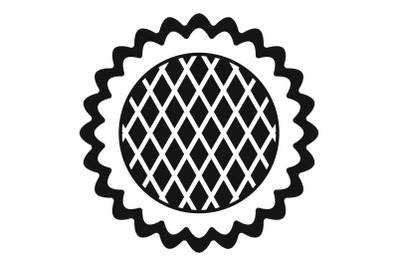 Flower cake icon, simple style
