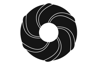 Curl bakery icon, simple style
