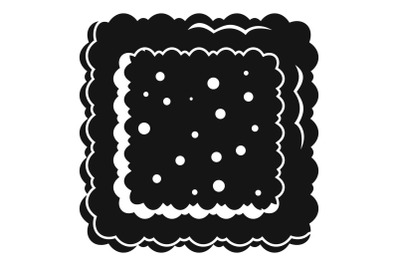 Cracked biscuit icon, simple style