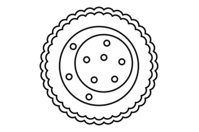 Choco star biscuit icon, outline style