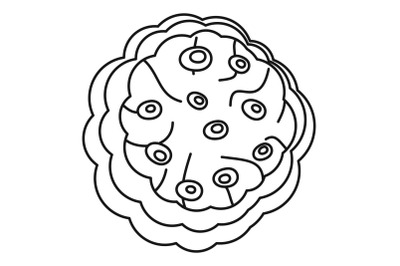 Tasty cream icon, outline style