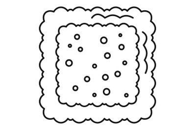 Cracked biscuit icon, outline style