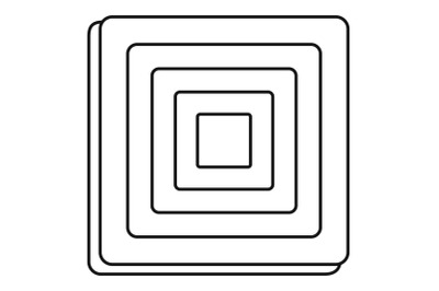 Choco cake icon, outline style