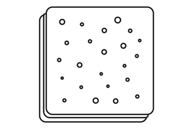Chocolate biscuit icon, outline style