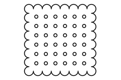 Traditional biscuit icon, outline style