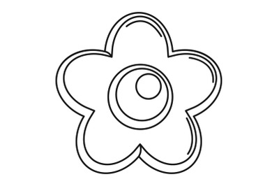 Choco flower icon, outline style