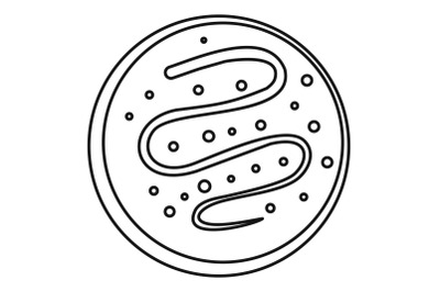 Small cake icon, outline style
