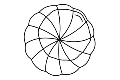 Birthday cake icon, outline style