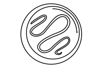 Choco biscuit icon, outline style