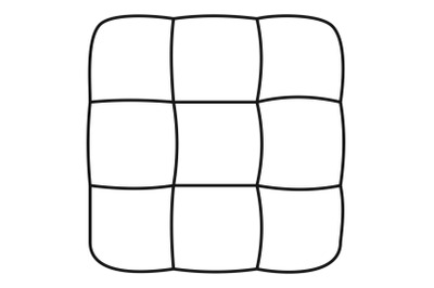 Chess cake icon, outline style