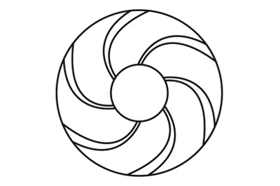 Curl bakery icon, outline style