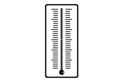 Outdoor thermometer icon, simple style