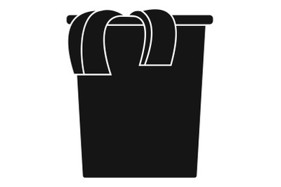 Box dirt clothes icon, simple style