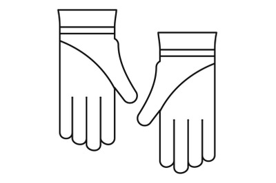 Cleaning gloves icon, outline style