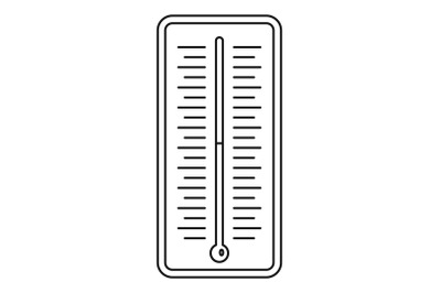 Outdoor thermometer icon, outline style