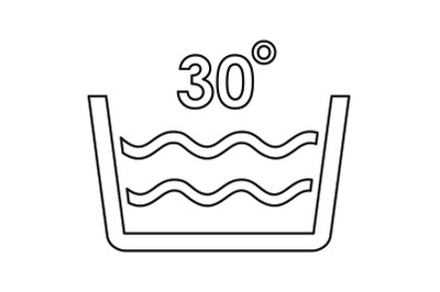 Wash cold water icon, outline style