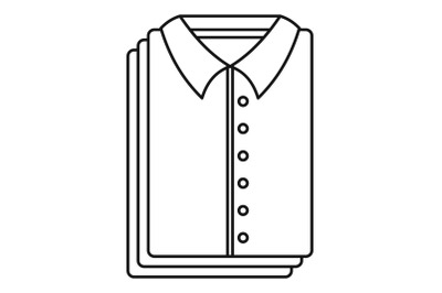 Clean shirts icon, outline style