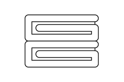 Clothes stack icon, outline style