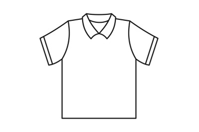 Clean polo shirt icon, outline style