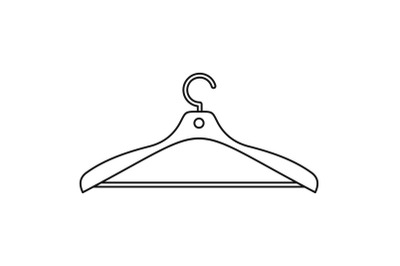 Clothes hanger icon, outline style