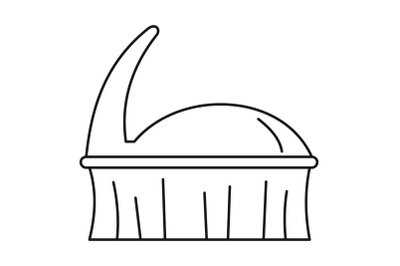 Clothes brush icon, outline style