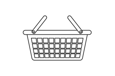 Clothes basket icon, outline style