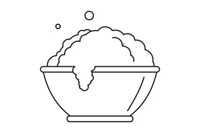 Laundry bubble icon, outline style